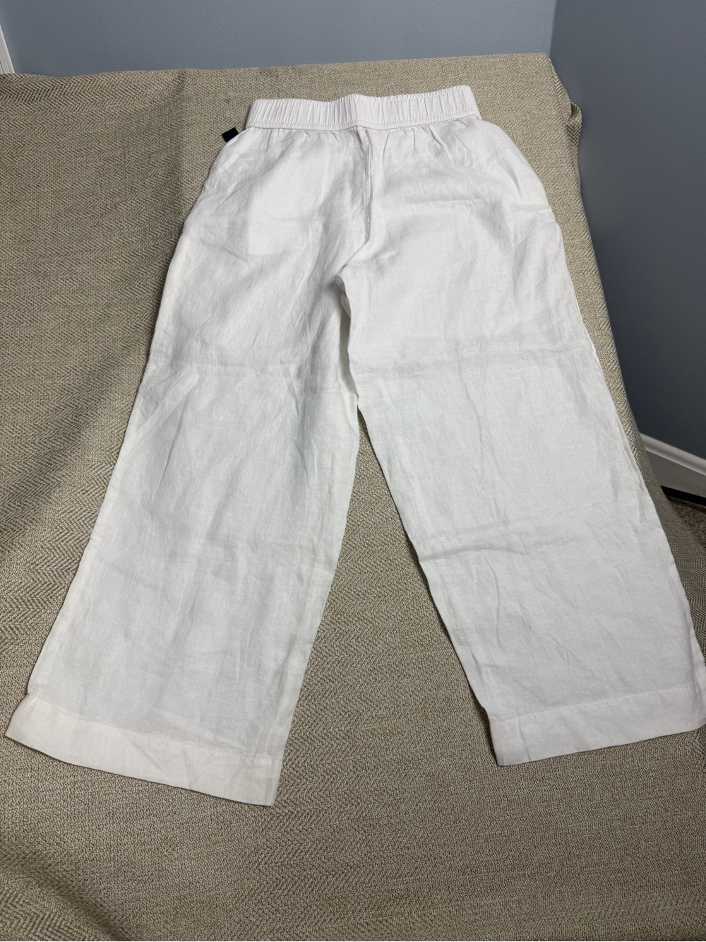 Tahari White Wide-Leg Linen Pants BNWT - Picture 6 of 7